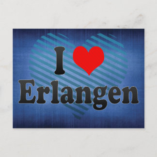 Carte Postale I Love Erlangen, Allemagne