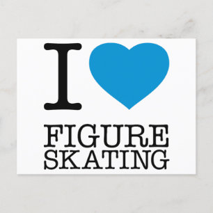 CARTE POSTALE I LOVE FIGURE SKATING