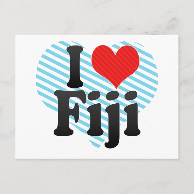 Carte Postale I Love Fiji (Devant)