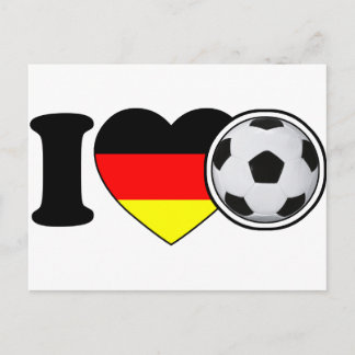 Carte Postale "I Love Football" - Un coeur allemand populaire