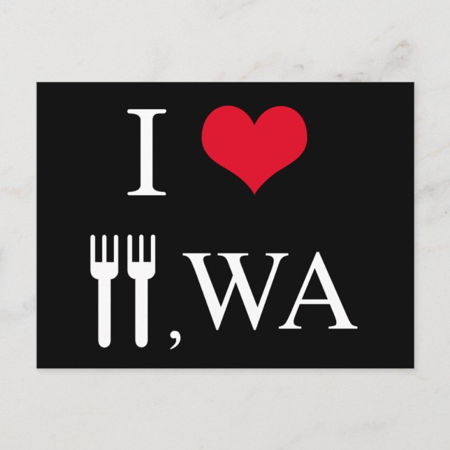 Carte Postale I Love Forks, WA (Devant)