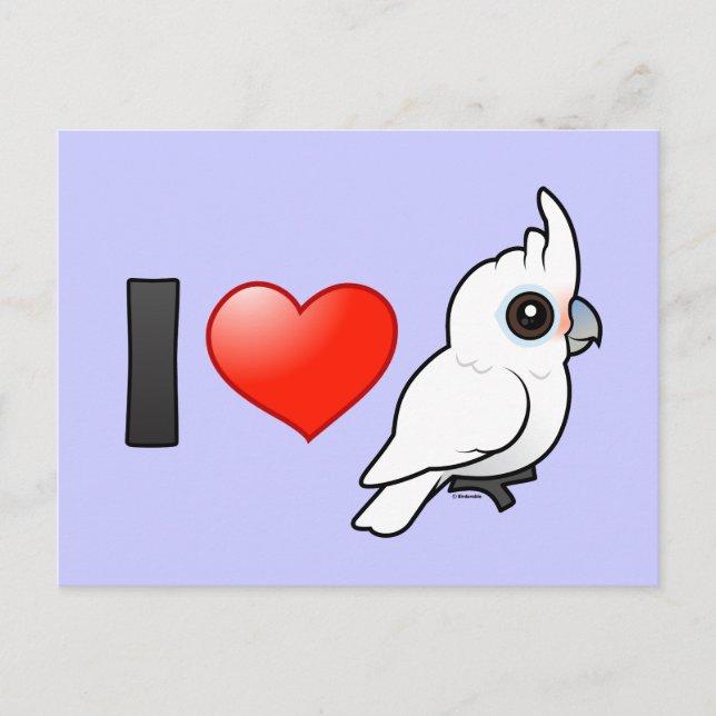Carte Postale I Love Goffin's Cockatoos (Devant)