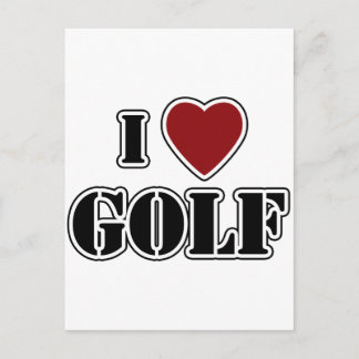 Carte Postale I Love Golf