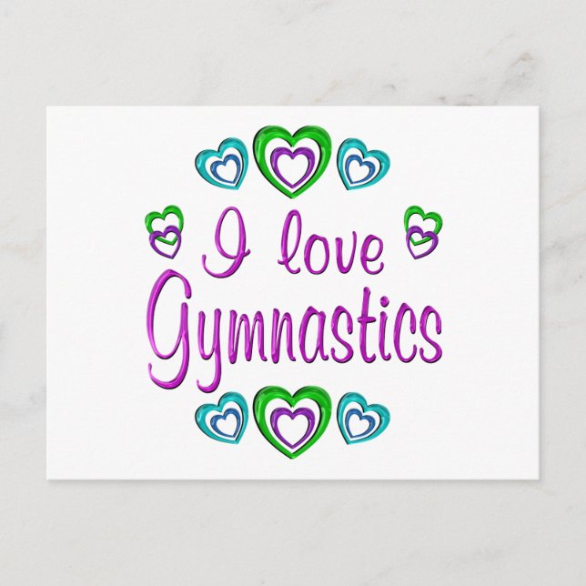 Carte Postale I Love Gymnastique (Devant)