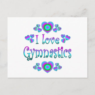 Carte Postale I Love Gymnastique