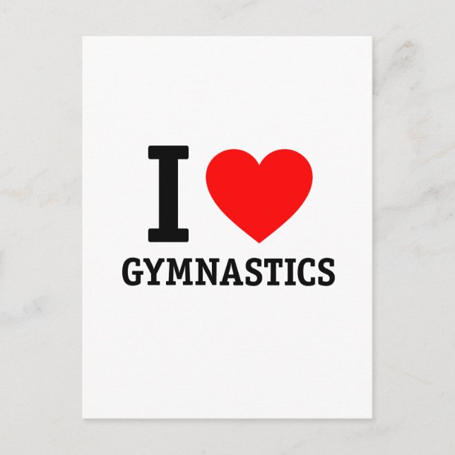 Carte Postale I Love Gymnastique (Devant)
