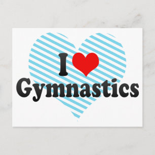 Carte Postale I Love Gymnastique