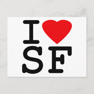 Carte Postale I Love Heart San Francisco