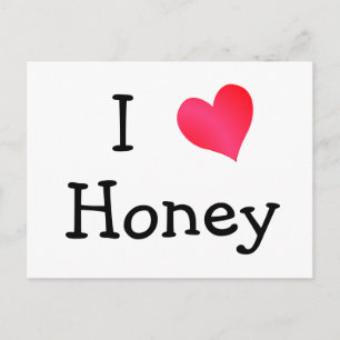 Carte Postale I Love Honey