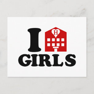 Carte Postale I Love Hotel Girls