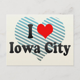 Carte Postale I Love Iowa City, États-Unis