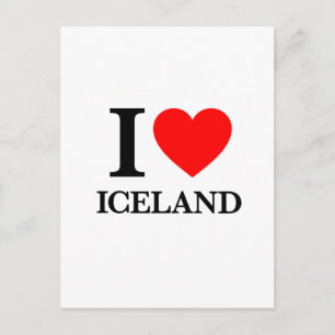 Carte Postale I Love Islande