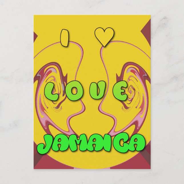 Carte Postale I love Jamaica (Devant)