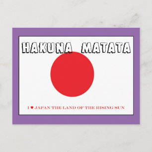 Carte Postale I Love Japon Hakuna Matata terre du soleil levant