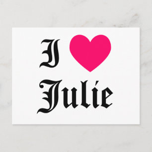 Carte Postale I Love Julie