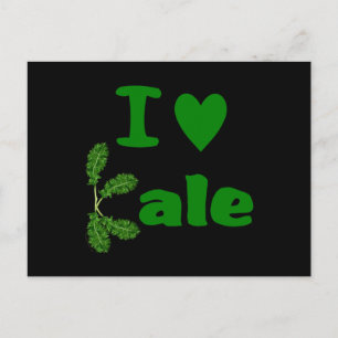 Carte Postale I Love Kale (I Heart Kale) Légumes/jardinier