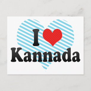 Carte Postale I Love Kannada