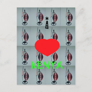 Carte Postale I Love Kenya Art Print