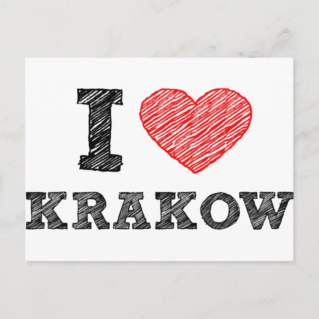 Carte Postale I Love Kraków (Devant)