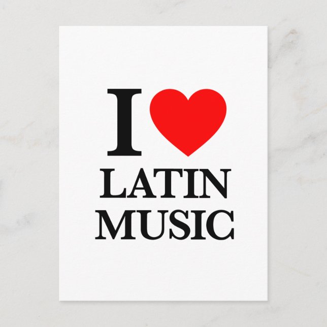 Carte Postale I Love Latin Music (Devant)