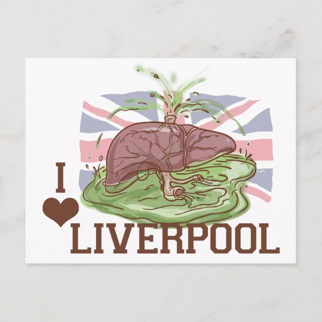 Carte Postale I Love Liverpool Humour (Devant)
