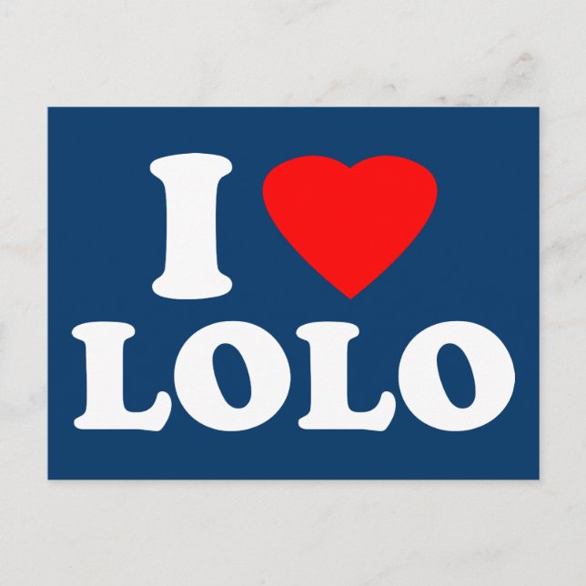 Carte Postale I Love Lolo (Devant)