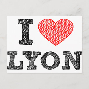 Carte Postale I Love Lyon