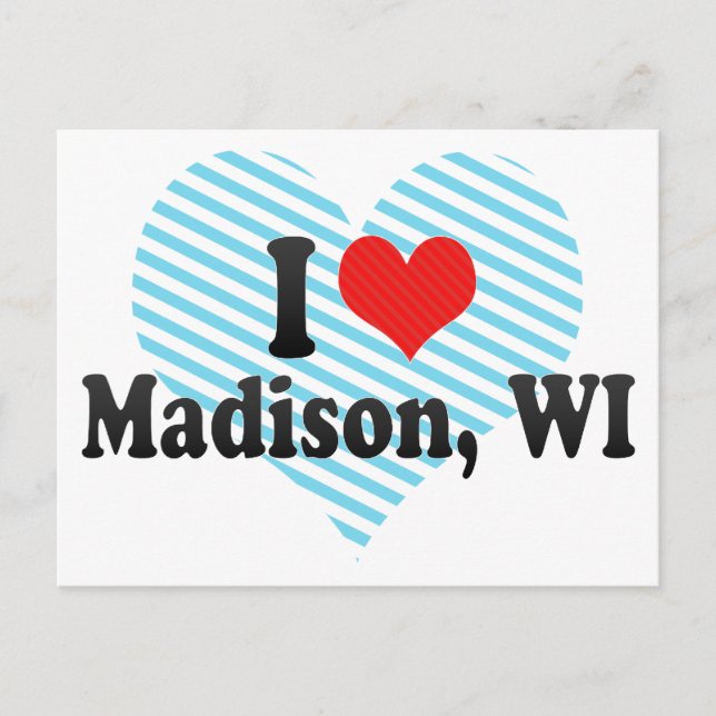 Carte Postale I Love Madison, WI (Devant)