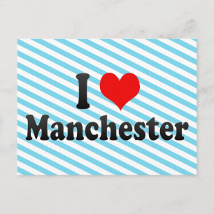 Carte Postale I Love Manchester, Royaume-Uni