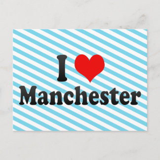 Carte Postale I Love Manchester, Royaume-Uni