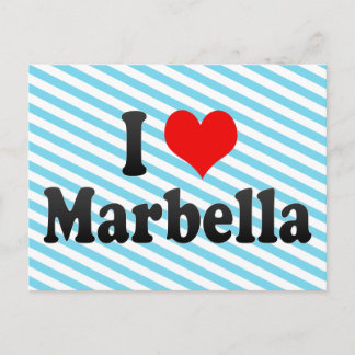 Carte Postale I Love Marbella, Espagne