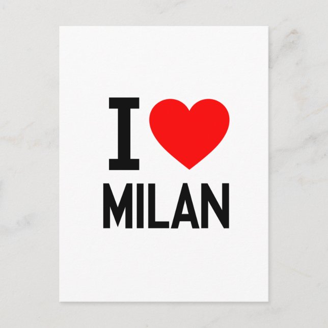 Carte Postale I Love Milan (Devant)