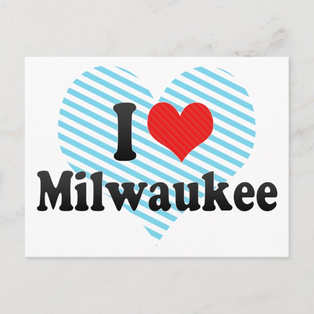 Carte Postale I Love Milwaukee (Devant)