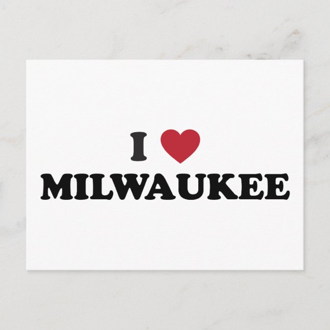 Carte Postale I Love Milwaukee Wisconsin (Devant)