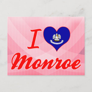 Carte Postale I Love Monroe, Louisiane