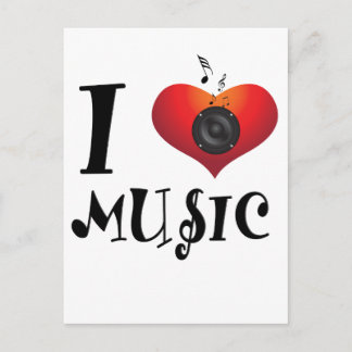 Carte Postale I Love Music
