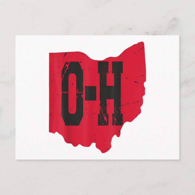 Carte Postale I Love My Ohio Home Script Ohio Buckeye State (Devant)