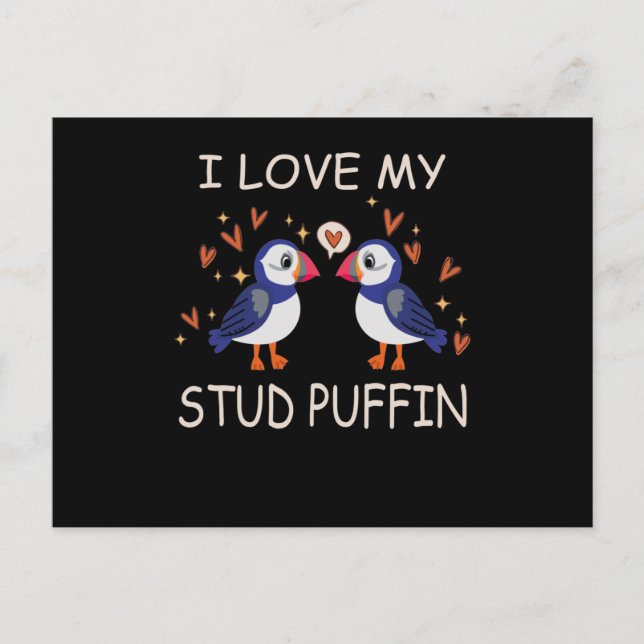 Carte Postale .I Love My Stud Puffin Puffin Relation (Devant)