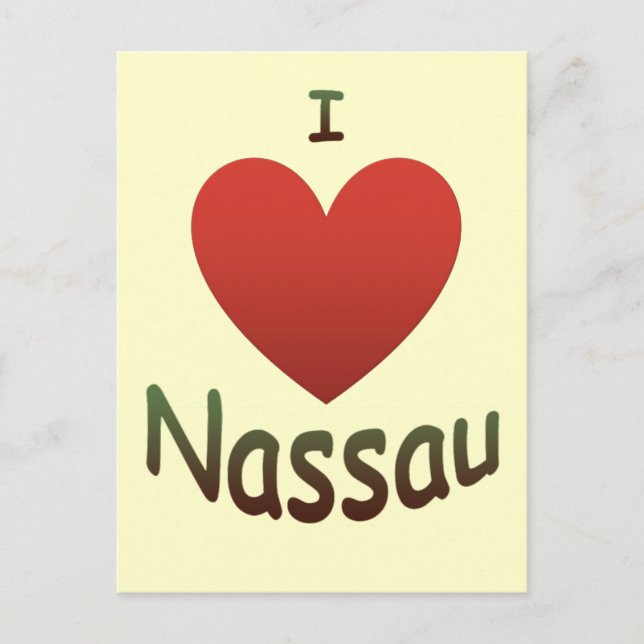 Carte Postale I Love Nassau (Devant)