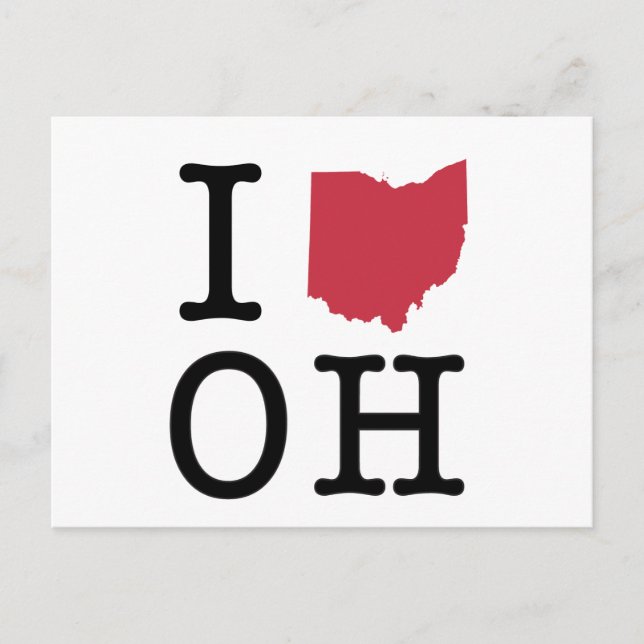 Carte Postale I Love Ohio (Devant)
