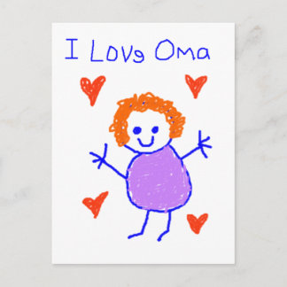 Carte Postale I Love Oma