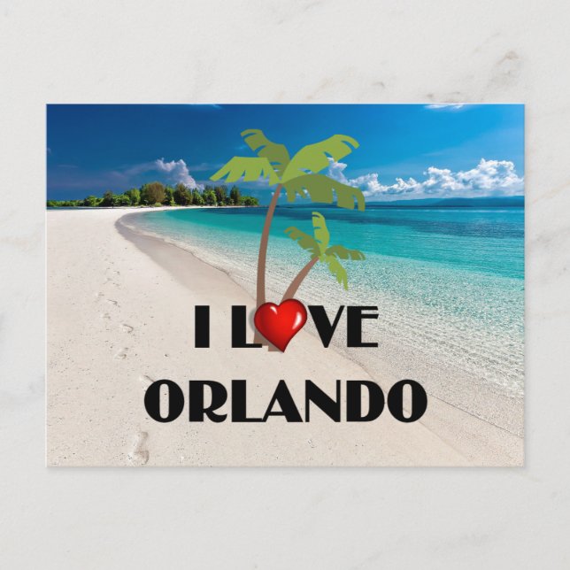 Carte Postale I Love Orlando, Floride (Devant)