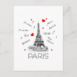 Carte Postale I Love Paris, Mon Amour
