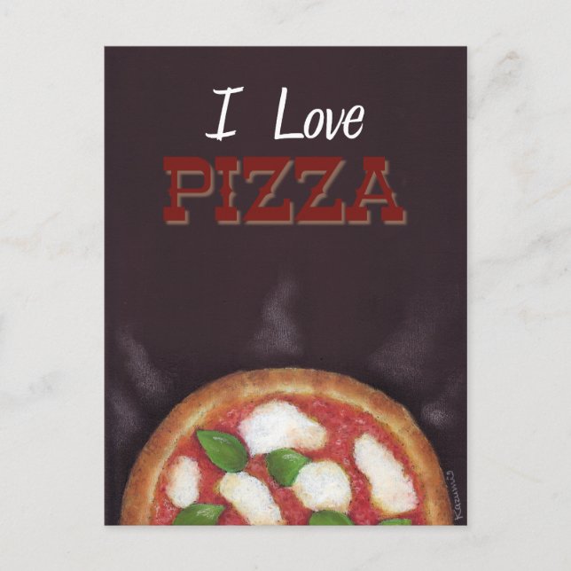 Carte postale I Love Pizza (Devant)