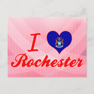 Carte Postale I Love Rochester, Michigan