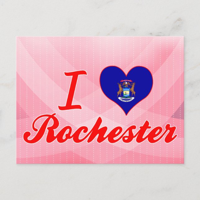 Carte Postale I Love Rochester, Michigan (Devant)