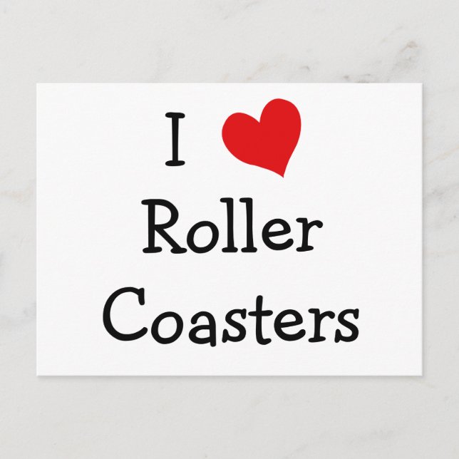 Carte Postale I Love Roller Dessous de verre (Devant)