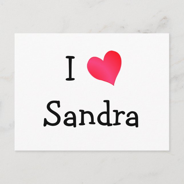 Carte Postale I Love Sandra (Devant)