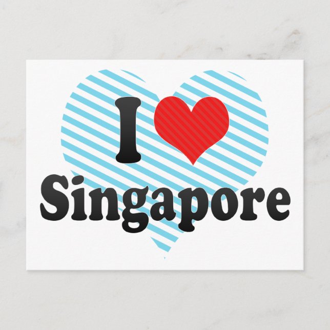 Carte Postale I Love Singapore (Devant)