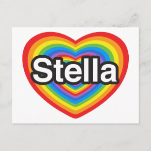 Carte Postale I love Stella. I love you Stella. Heart